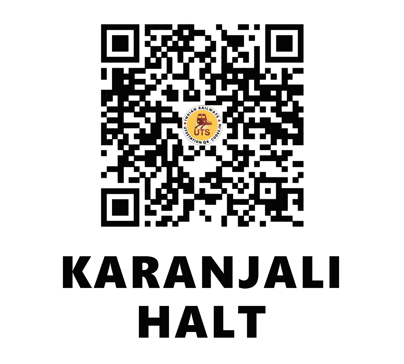UTS QR Code for KARANJALI HALT - KNJI - ER (WEST BENGAL)